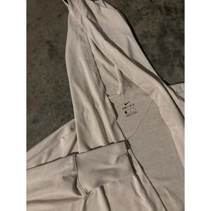 Nike Dri Fit Cardigan Hooded Womens Medium Cream Stretch Natural Athleisure Yoga